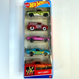 Hot Wheels 5 Pack HW FLAMES INCLUDES 1983 CHEVY SILVERADO